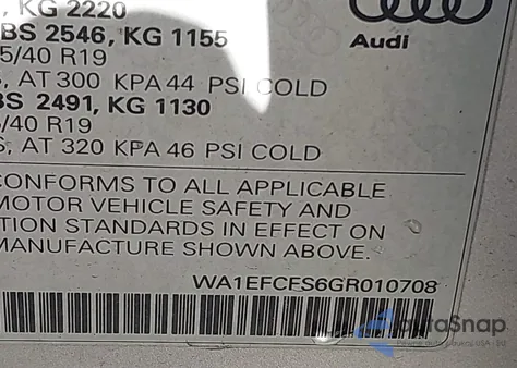 2016 Audi Q3 2.0T Premium Plus из США, поврежденный, VIN WA1EFCFS6GR010708